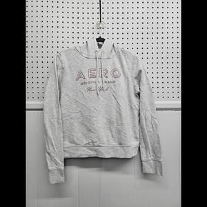 Aeropostale Pullover Hoodie Sweatshirt w/ Full Pocket Women's S (Grey)